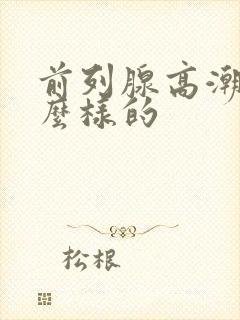 前列腺高潮是怎么样的