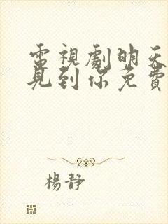 电视剧明天也想见到你免费