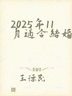 2025年11月适合结婚的日子
