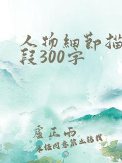人物细节描写片段300字
