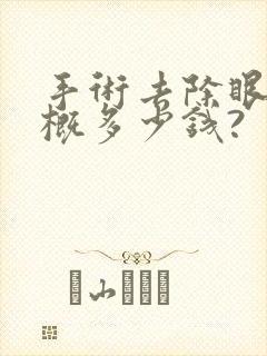 手术去除眼袋大概多少钱?