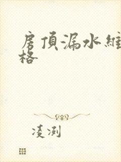 房顶漏水维修价格