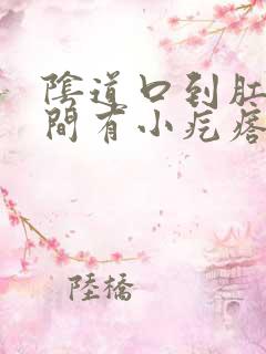 阴道口到肛门中间有小疙瘩