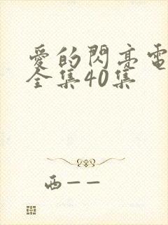 爱的闪亮电视剧全集40集