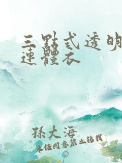 三点式透明吊带连体衣