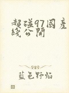 超碰97国产在线公开