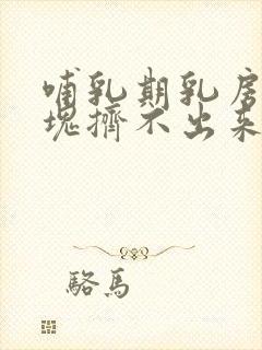 哺乳期乳房有硬块挤不出来