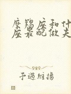 摩羯座和什么星座最配做夫妻