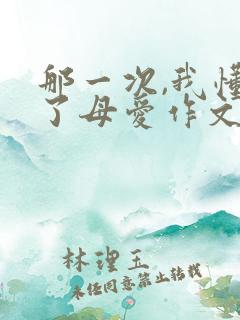 那一次,我懂得了母爱作文500字