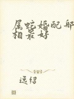 属蛇婚配哪个属相最好