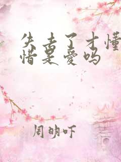 失去了才懂得珍惜是爱吗