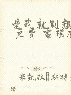 爱我就别想太多 免费 电视剧