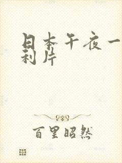 日本午夜一级福利片