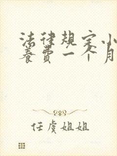 法律规定小孩抚养费一个月多少钱