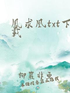 凤求凰txt下载