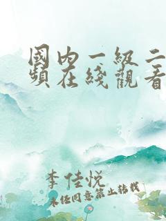 国内一级二级视频在线观看