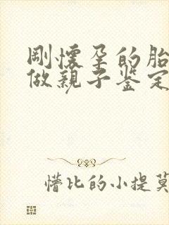 刚怀孕的胎儿能做亲子鉴定吗