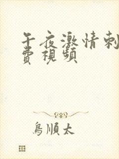 午夜激情刺激免费视频