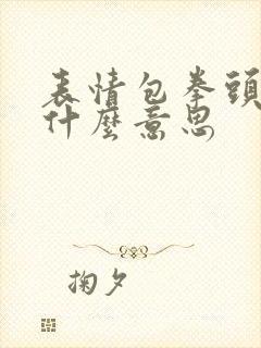 表情包拳头代表什么意思