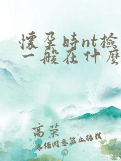 怀孕时nt检查一般在什么时候