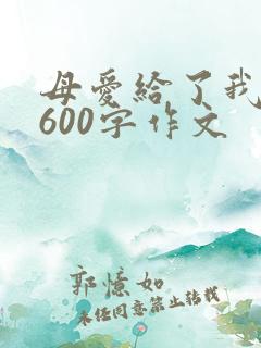 母爱给了我力量600字作文