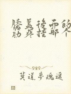 膝盖后面的腿窝筋疼挂哪个科