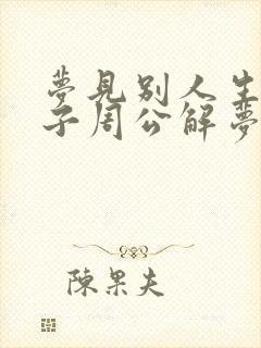 梦见别人生男孩子周公解梦