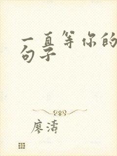 一直等你的唯美句子