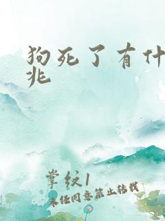 狗死了有什么预兆