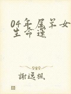 04年属羊女一生命运