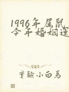 1996年属鼠今年婚姻运势如何