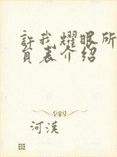 许我耀眼所有演员表介绍