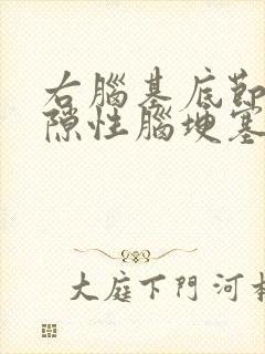 右脑基底节区腔隙性脑埂塞