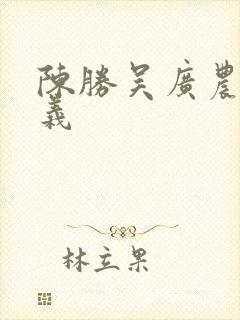 陈胜吴广农民起义