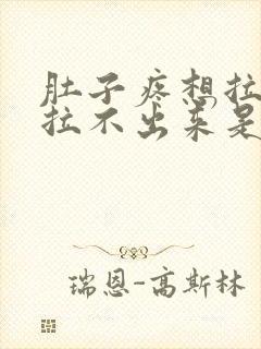 肚子疼想拉屎又拉不出来是什么原因