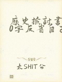 历史检讨书500字反省自己