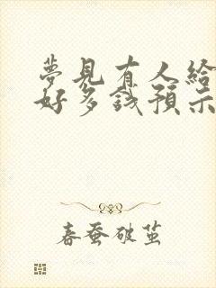 梦见有人给自己好多钱预示什么