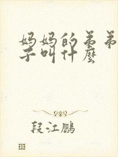 妈妈的弟弟的孩子叫什么