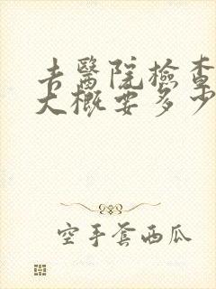 去医院检查抑郁大概要多少钱