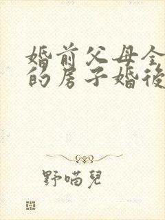 婚前父母全款买的房子婚后算共同财产吗