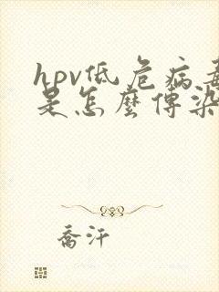 hpv低危病毒是怎么传染的