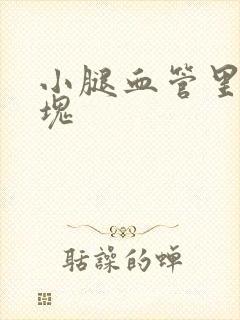 小腿血管里有斑块