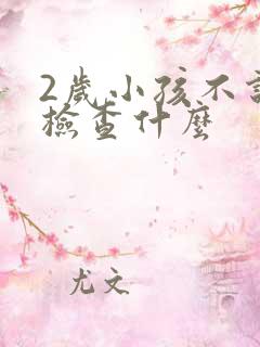 2岁小孩不说话检查什么