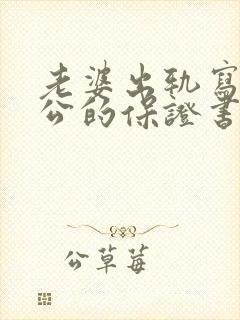 老婆出轨写给老公的保证书