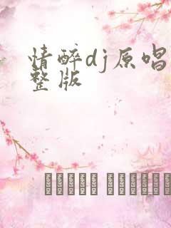 情醉dj原唱完整版