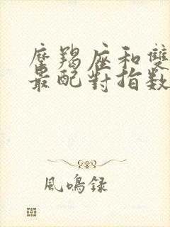 摩羯座和双子座最配对指数