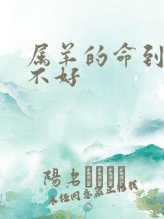 属羊的命到底好不好