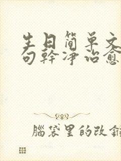 生日简单文案短句干净治愈