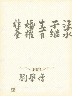 非婚生子没有抚养权有继承权吗