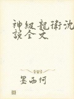 神级龙卫沈浪小说全文